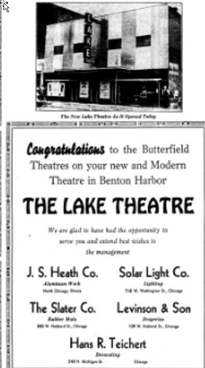 Lake Theatre - Ad From Mike Rivest